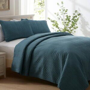 SEMECH King Size Quilt Set | California King | NIB | 3-Piece Set | Blue